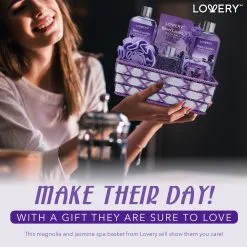 Lovery Honey Lavender Home Spa Basket 13-Piece Set -Jewelry Accessories ec0c5404 9373 4d4b 83bd 04d0bffbbd5b