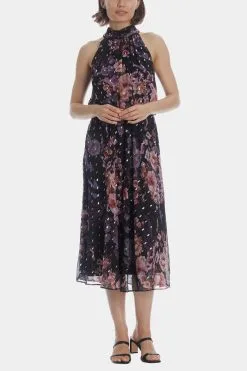 Adrianna Papell Floral Chiffon Halter Dress -Jewelry Accessories efda5425 78d9 4f52 b497 fb0c00df1e4c