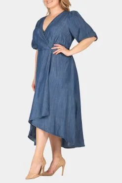 Standards & Practices Puff Sleeves High Low Tencel Dress 10 Standards & Practices Puff Sleeves High Low Tencel Dress -Jewelry Accessories f1d273bc 35ea 4320 8044 05b90eb3c1c1