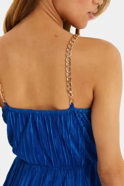 Quiz Plisse Chain Strap Midi Dress -Jewelry Accessories f6b978e6 07f7 47a8 80f9 80a4ba1f6f48