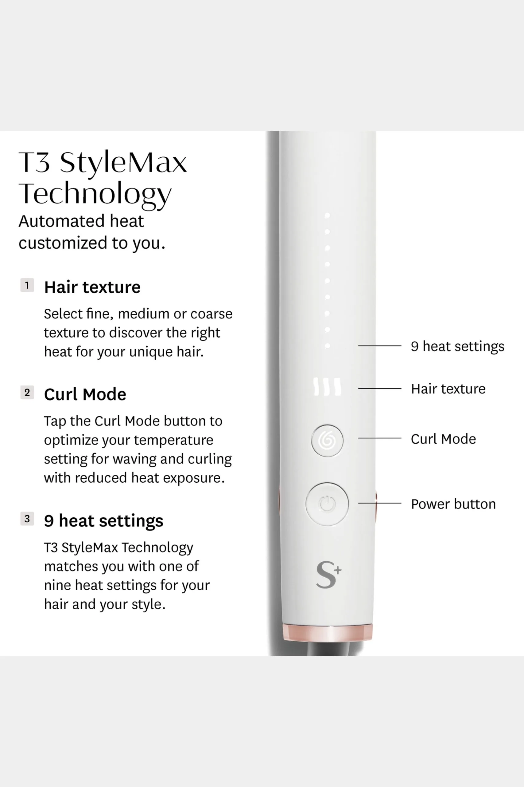 T3 Single Pass StyleMax Professional 1" Flat Iron With Automated Heat 5 T3 Single Pass StyleMax Professional 1" Flat Iron With Automated Heat - Image 3