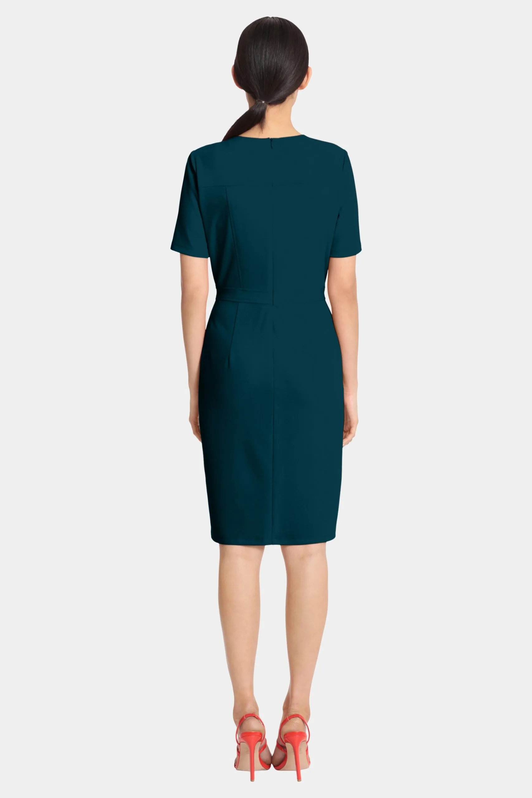 Maggy London Faux Wrap Skirt Midi Dress 10 Maggy London Faux Wrap Skirt Midi Dress - Image 8